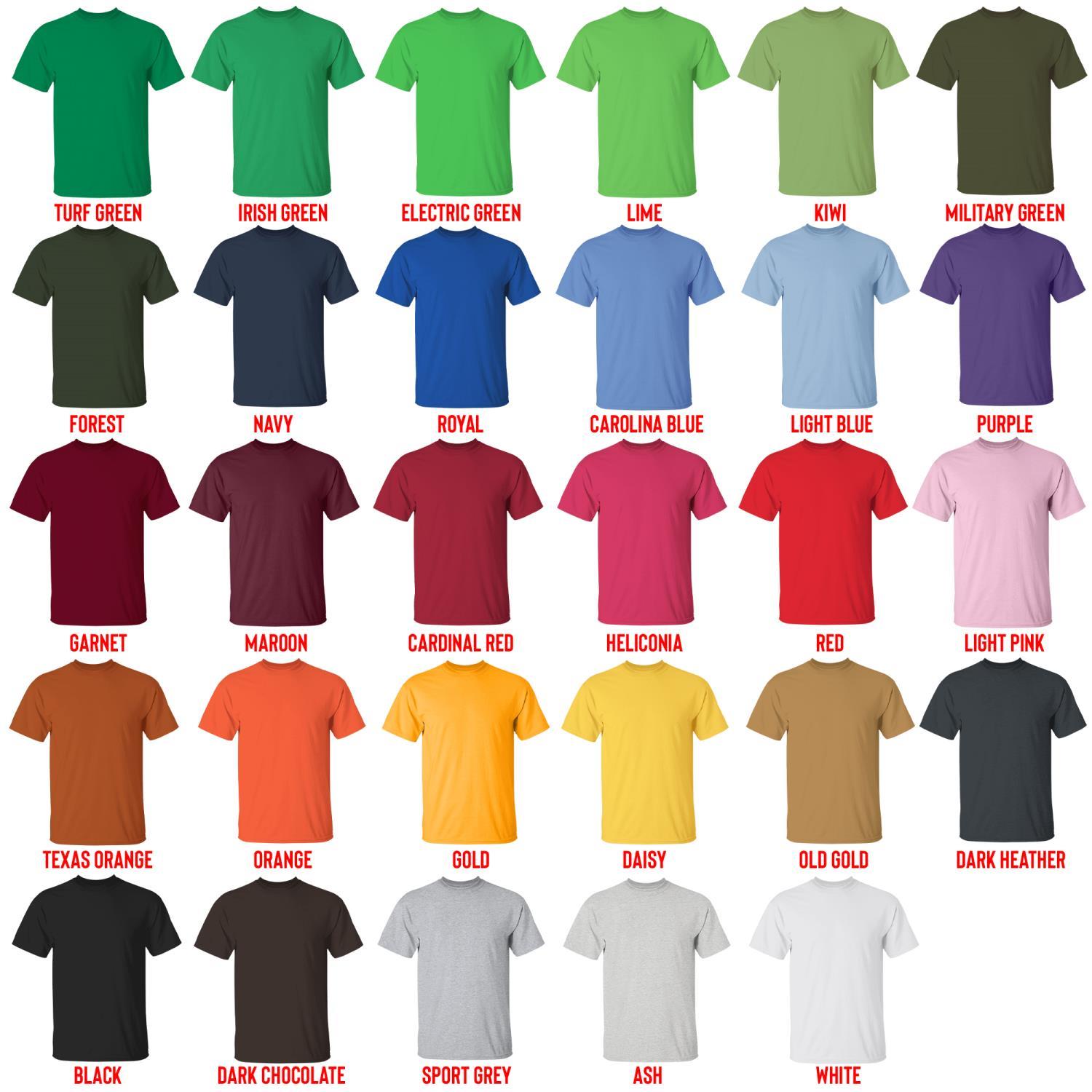 t shirt color chart - Aphmau Shop