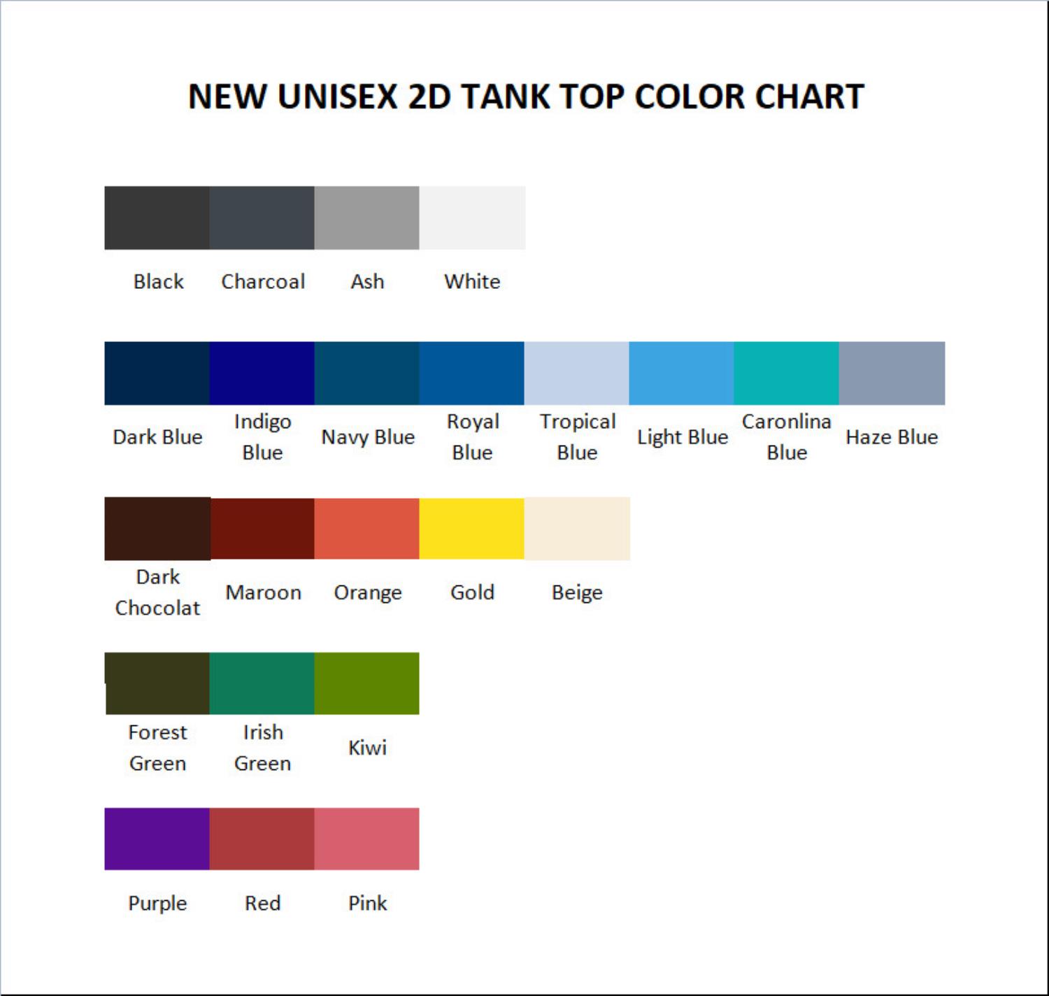 tank top color chart - Aphmau Shop