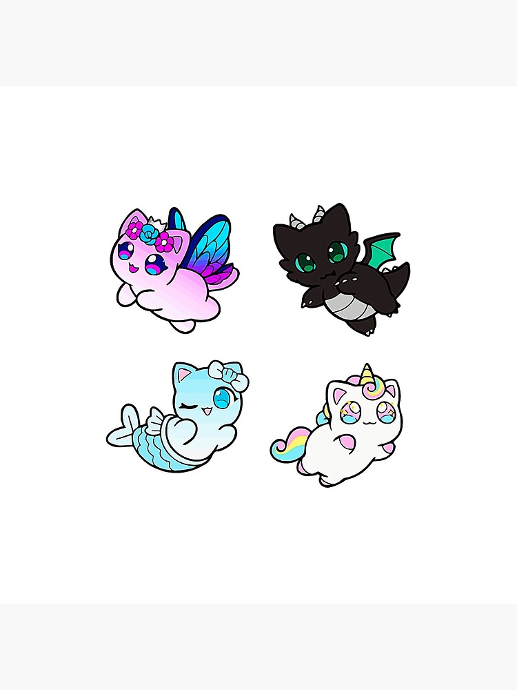 Meemeows Aphmau Cat Plush Pack Throw Pillow - Image 2