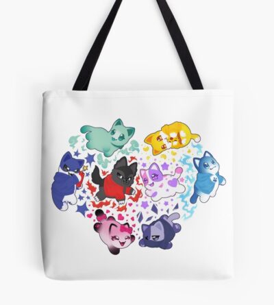 Aphmau And Friends Love Heart Meemeow Cat Pattern Tote Bag