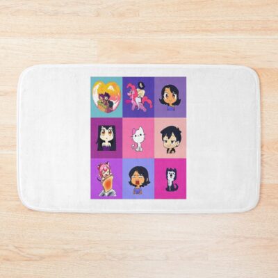 Aphmau Collection Mosaik Aaron Zane Kawaii Chan Bath Mat