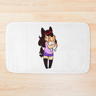 Aphmau With Her Dog Cute Bath Mat