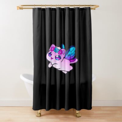New Design Cute Aphmau Cat Colorful Shower Curtain