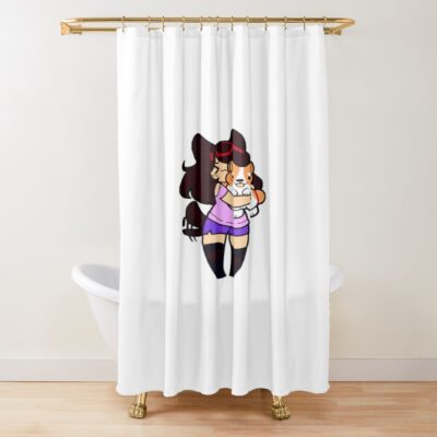 Aphmau With Her Dog Cute Shower Curtain