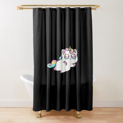 Cute Aphmau Cat Colorful Shower Curtain