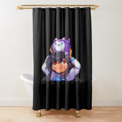 Cute Aphmau Cat Vintage Shower Curtain