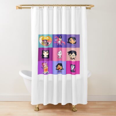 Aphmau Collection Mosaik Aaron Zane Kawaii Shower Curtain