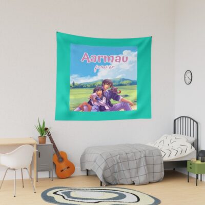 Aphmau And Aaron With Plushies Aarmau And Cats Tapestry