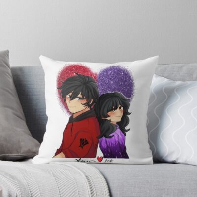 Aaron And Aphmau Heartfelt Harmony Throw Pillow