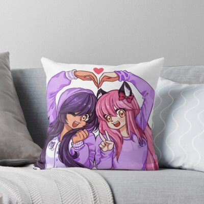 Funny Aphmau Cat Throw Pillow